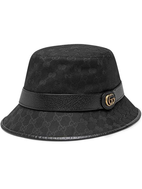 gucci black bucket hat|all black gucci cap.